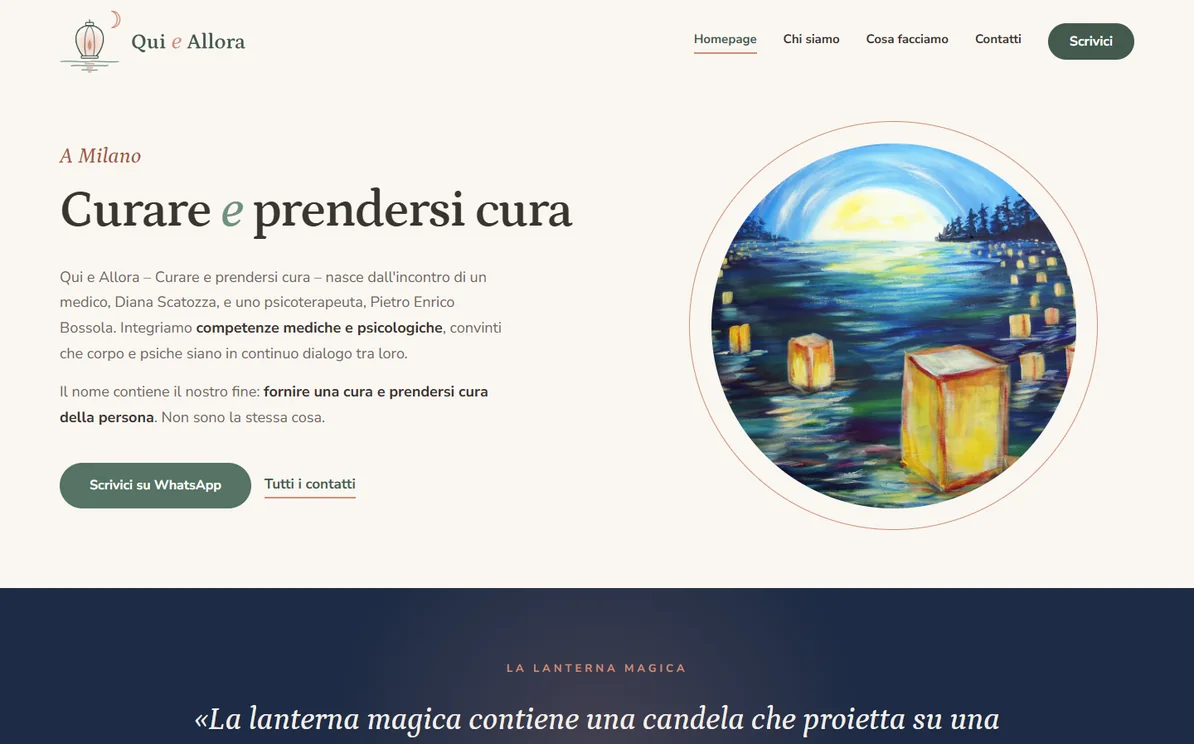 Il sito di Qui e Allora dopo il restyling